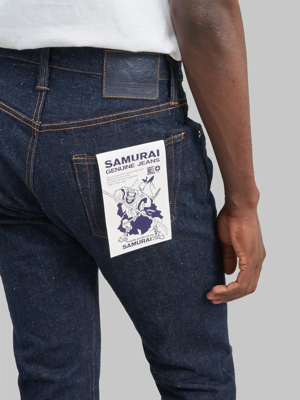 Samurai Jeans S211AX "Ai-Benkei" 18oz Natural Indigo Relaxed Tapered Jeans