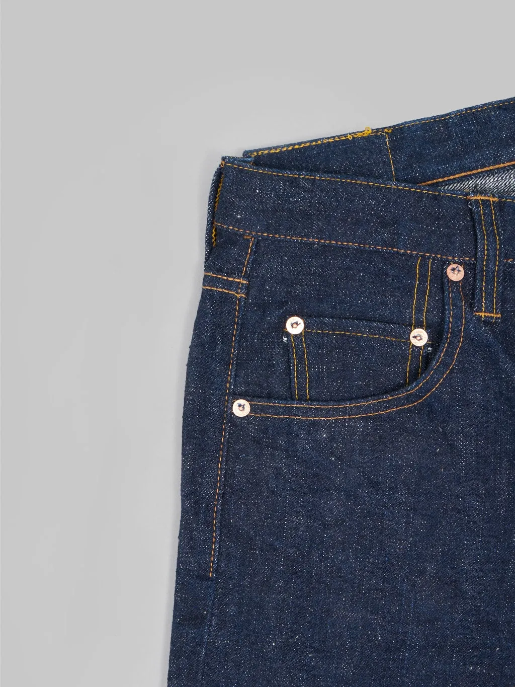Samurai Jeans S211AX "Ai-Benkei" 18oz Natural Indigo Relaxed Tapered Jeans