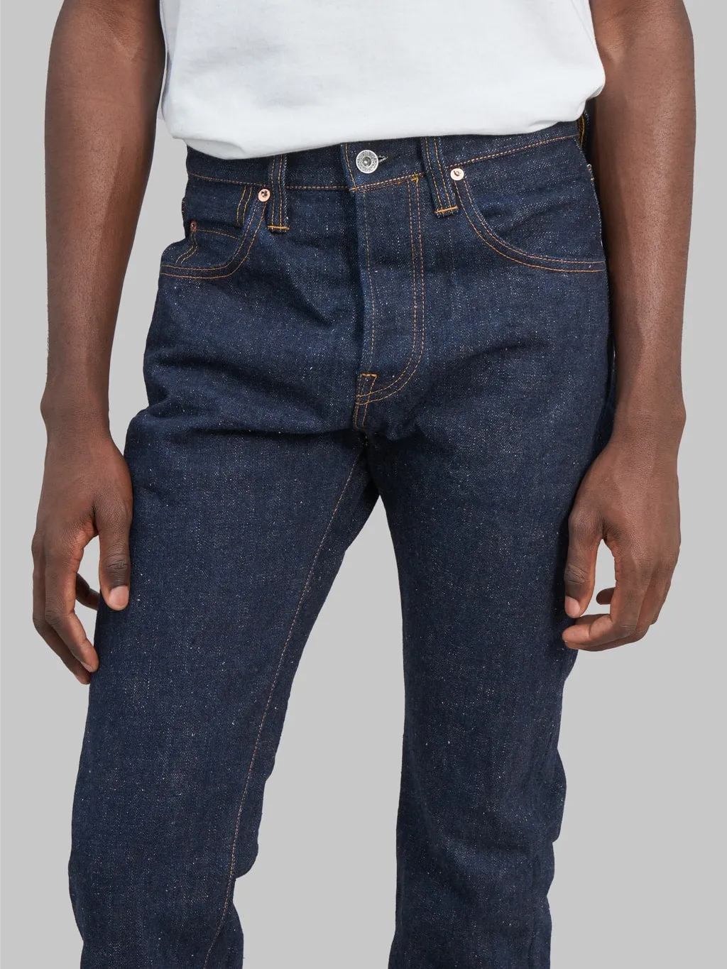 Samurai Jeans S211AX "Ai-Benkei" 18oz Natural Indigo Relaxed Tapered Jeans