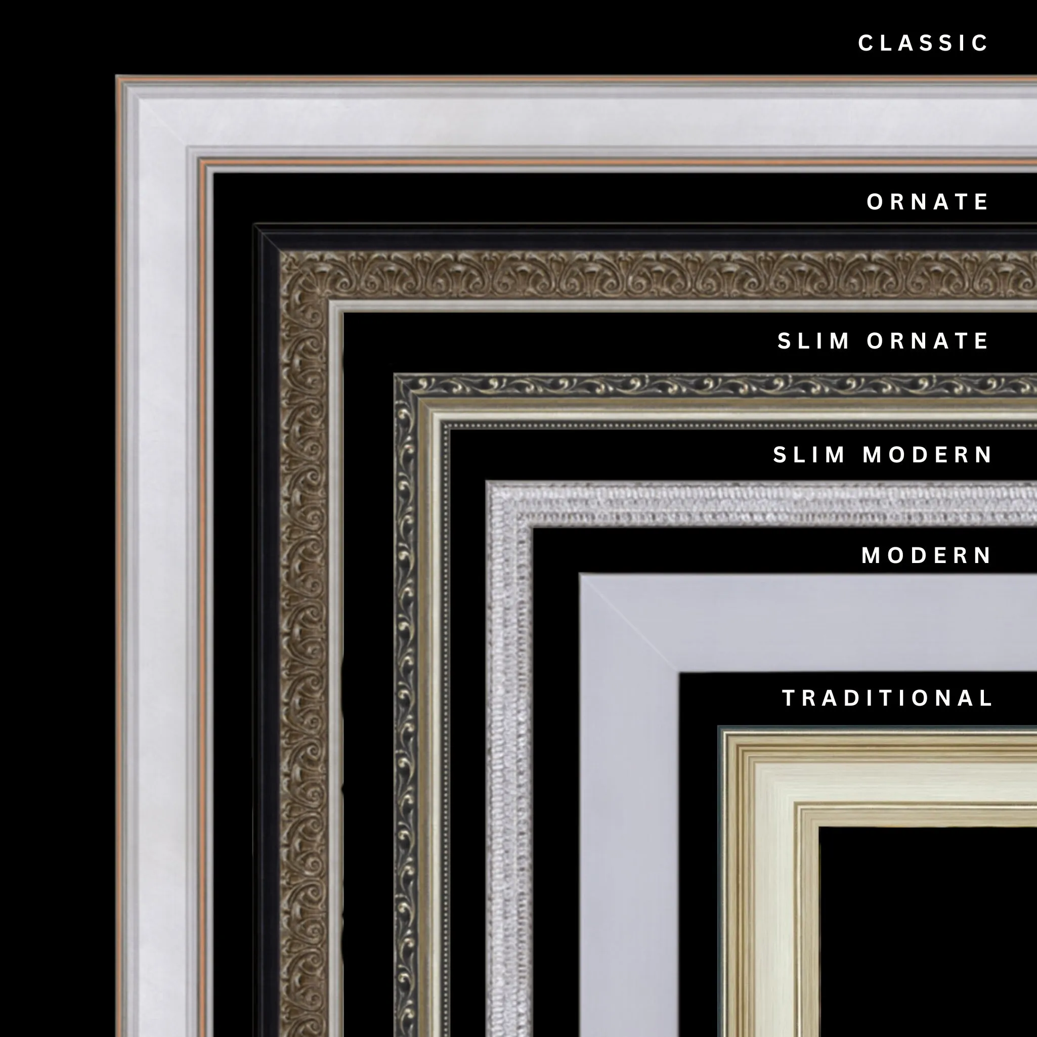 Silver 21x35 Picture Frame Ornate Traditional Classic Antique