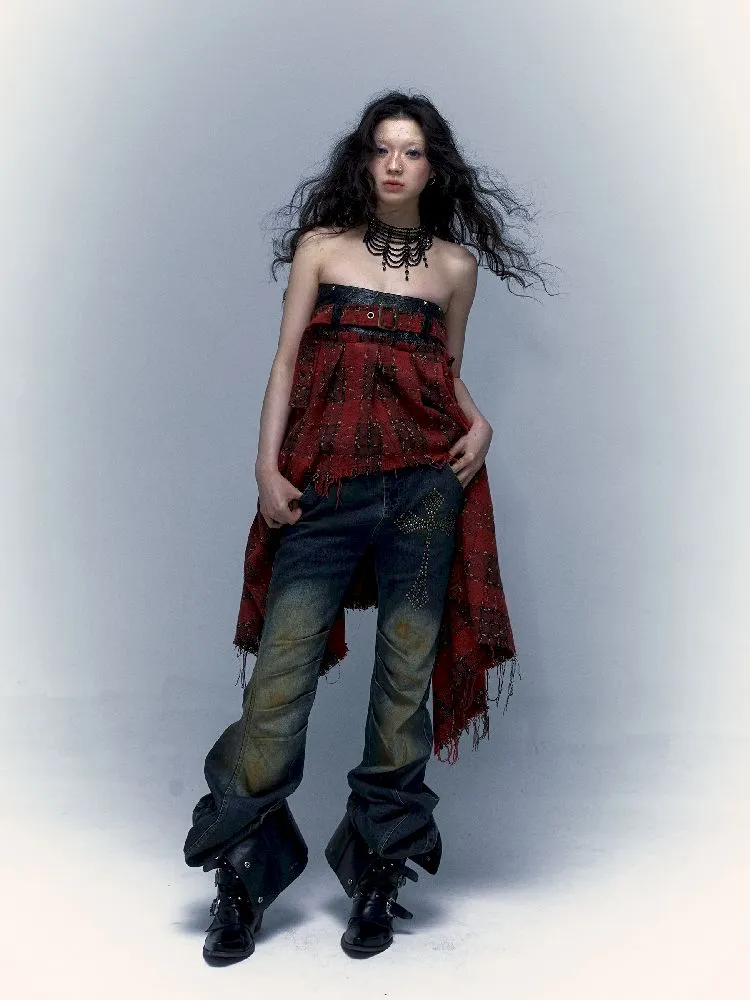 Stretch Washed and Aged Jeans【s0000005976】