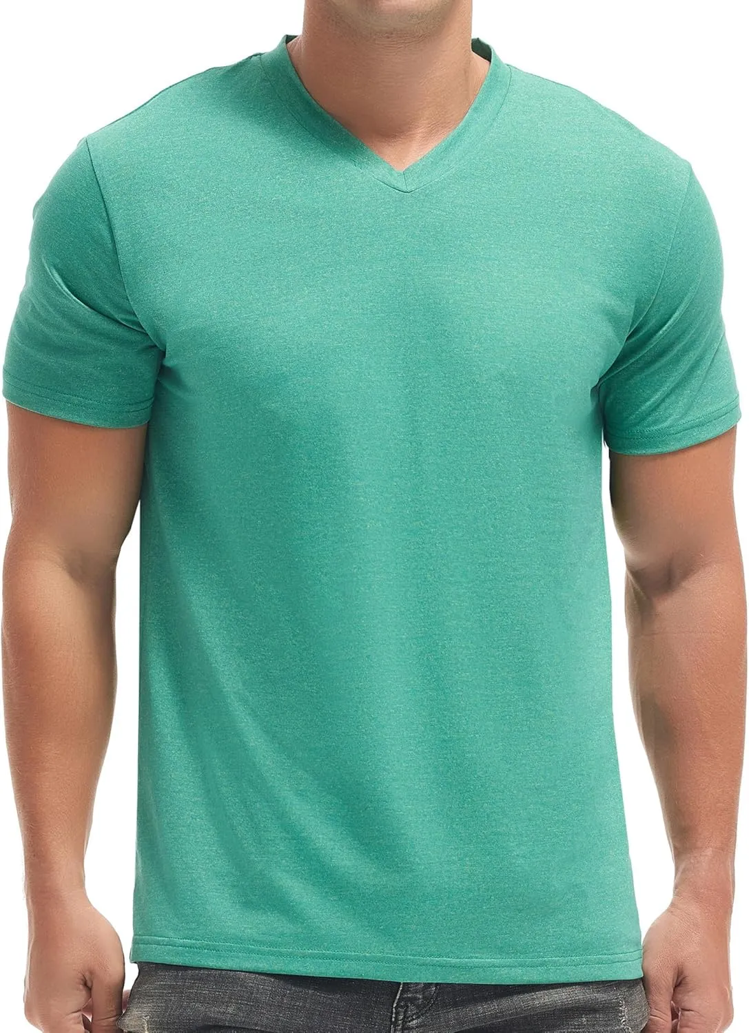 VEIISAR Premium V Neck T Shirts for Men - Modern Fitted Tees Vneck Undershirts