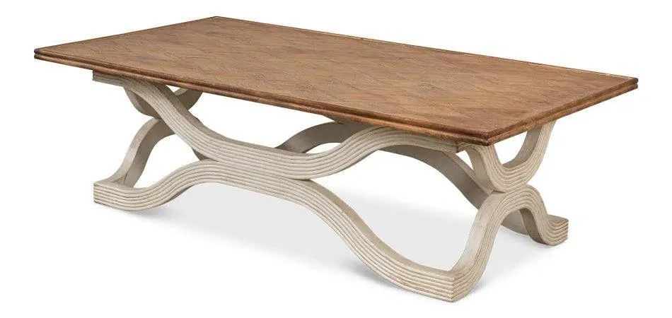Wavy Coffee Table Antique White
