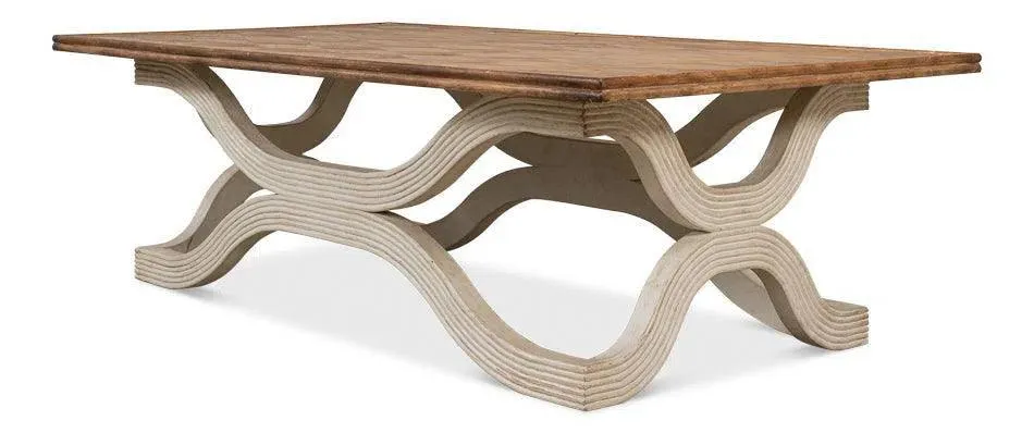 Wavy Coffee Table Antique White