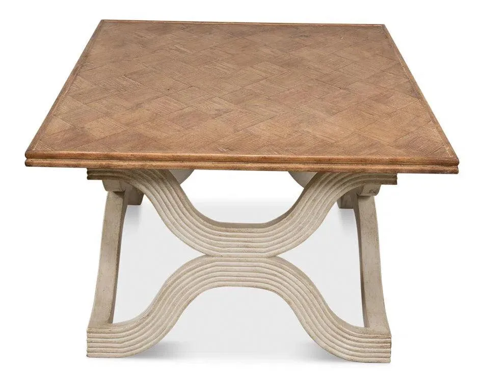 Wavy Coffee Table Antique White