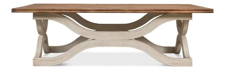 Wavy Coffee Table Antique White