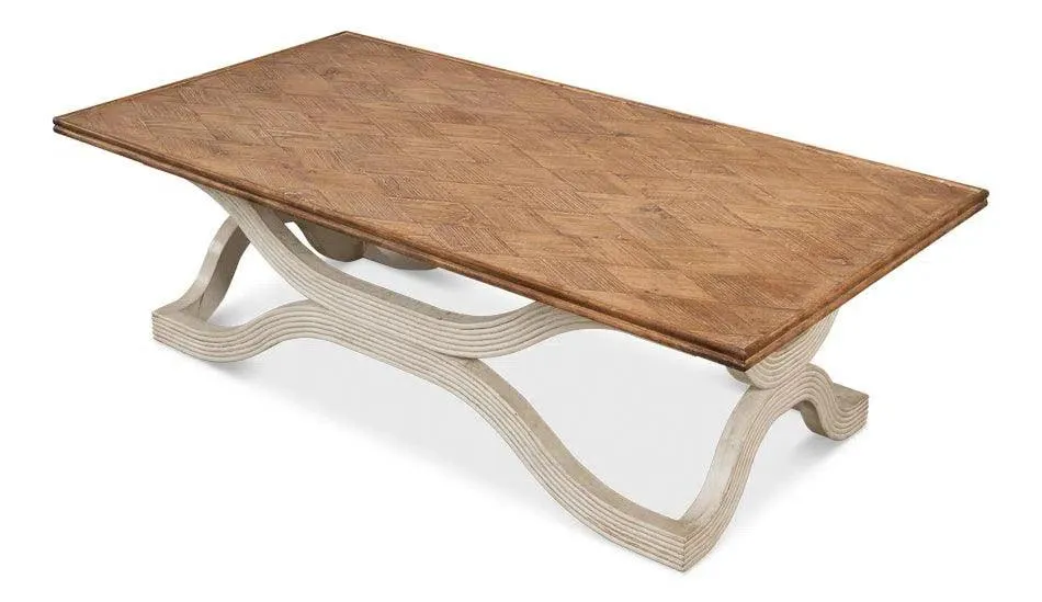 Wavy Coffee Table Antique White