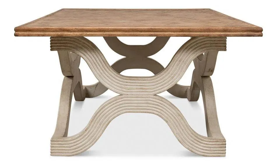 Wavy Coffee Table Antique White