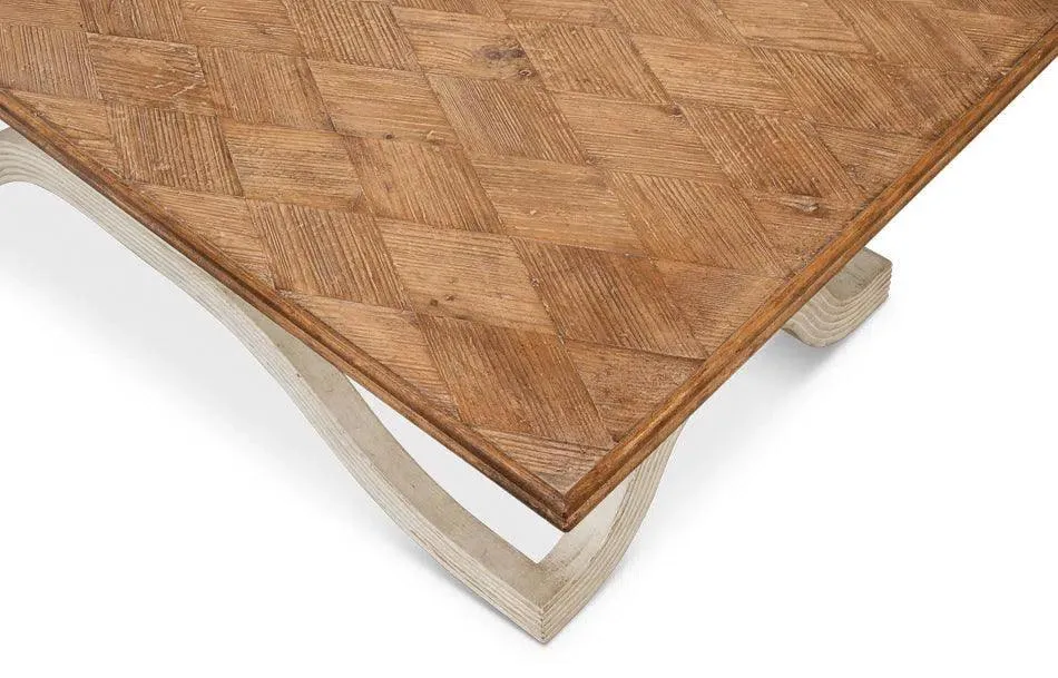 Wavy Coffee Table Antique White