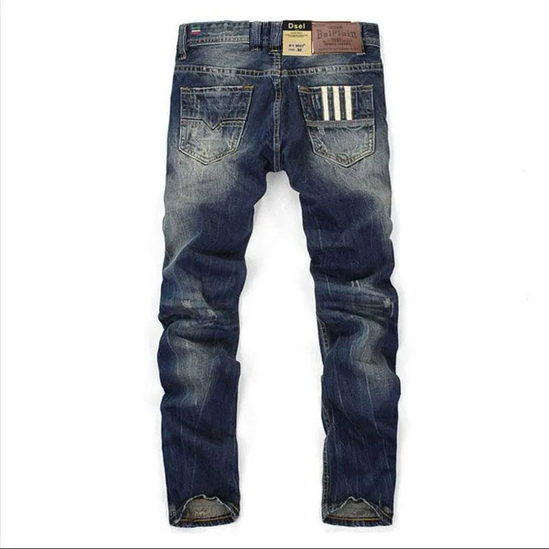 West Louis™ Dark Blue Color Printed Jeans