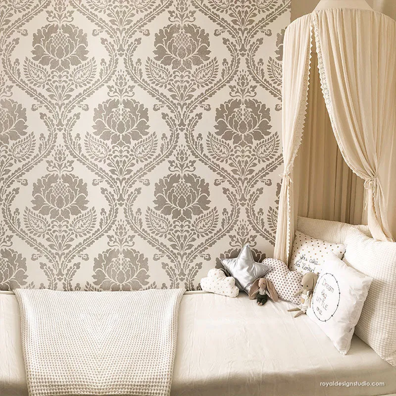 Windsor Damask Wall Stencil