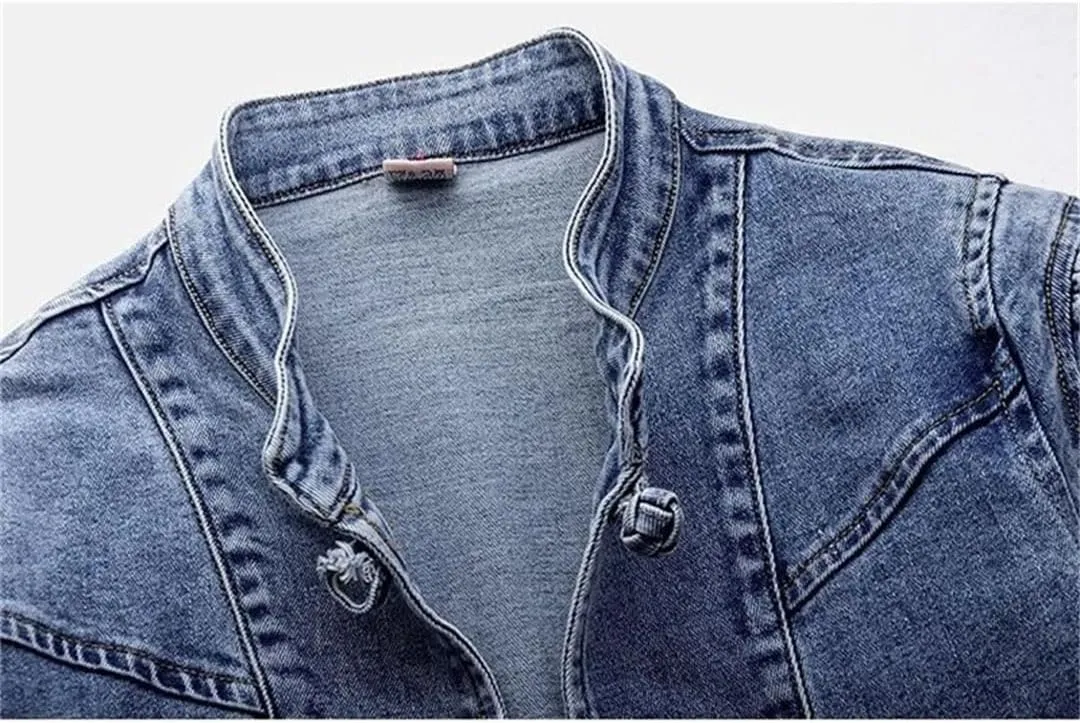 Women Jeans Jacket Spring Autumn Clothing Embroidered Short Denim Jackets Female Basic Coat Long Sleeve Outerwear