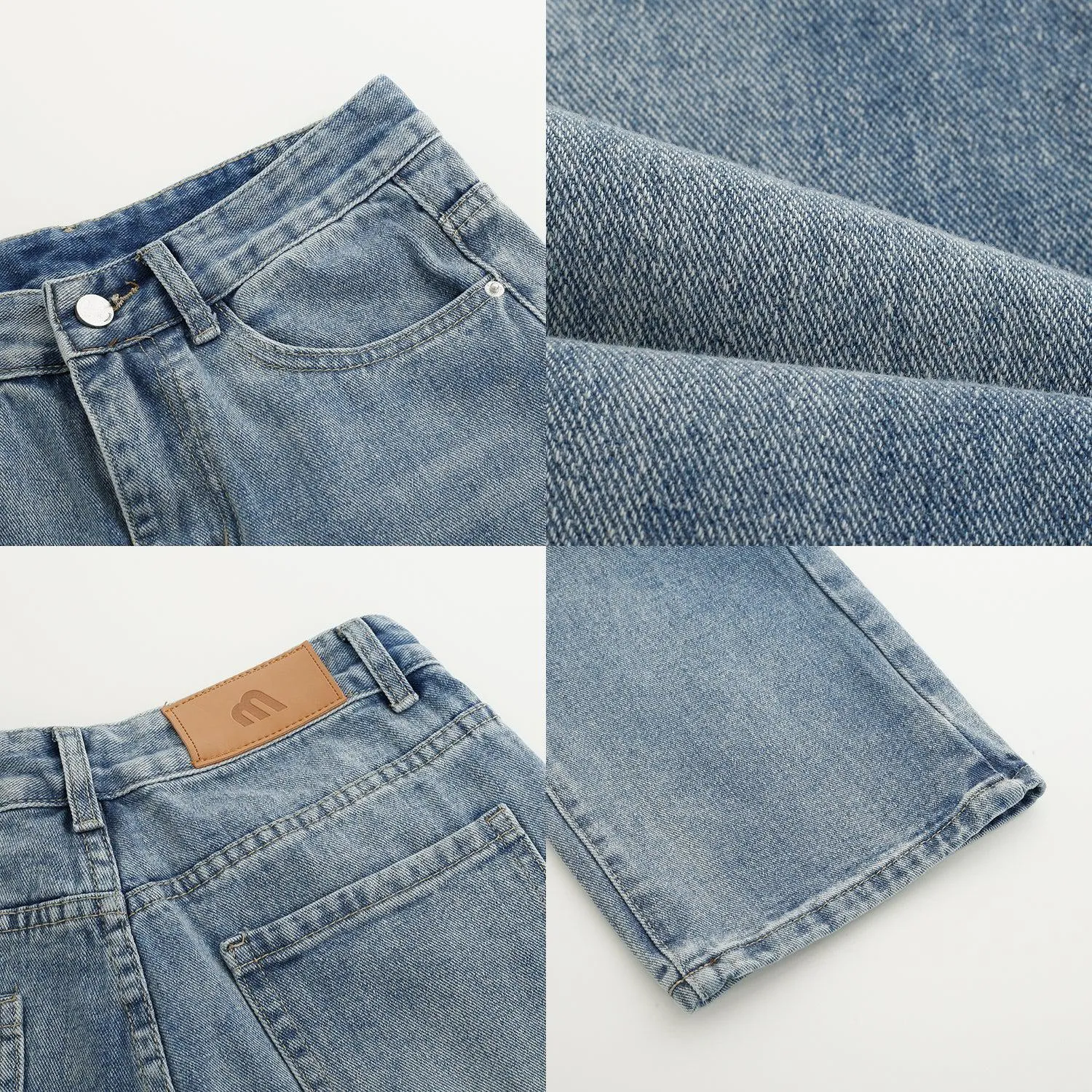 Zhou Roomy Fit Straight Cut Jeans